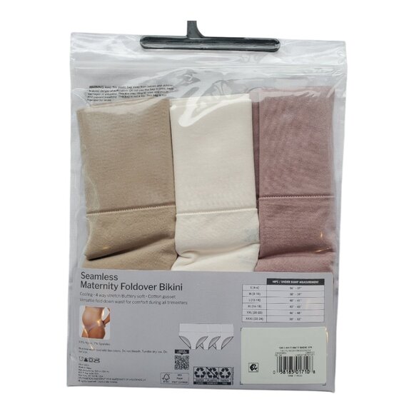 NWT Destination Maternity Womens Fold-over Panty Two (2) 3-Packs Multi-color 6pr - Picture 5 of 6